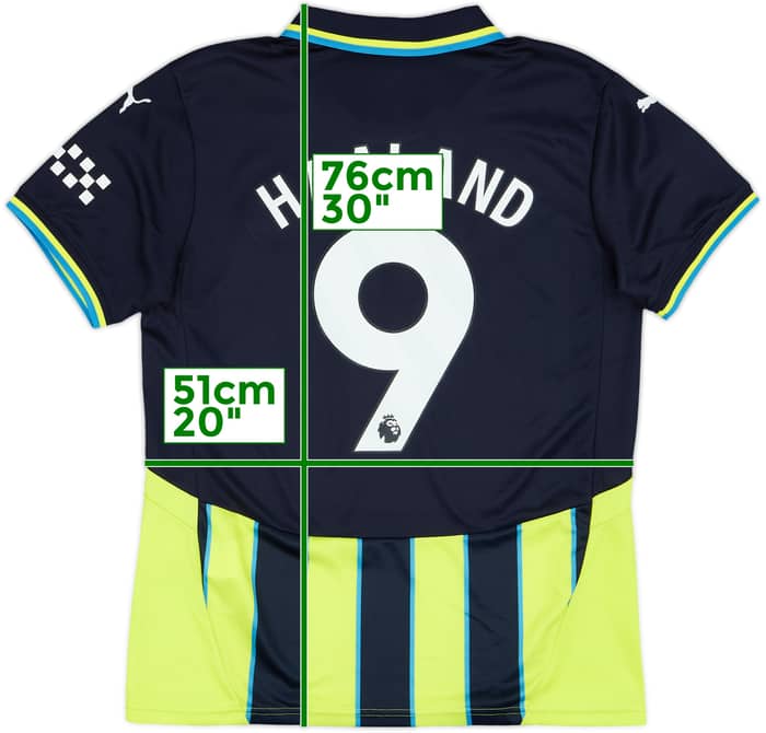 2024-25 Manchester City Away Shirt Haaland #9 - 8/10 - (M)