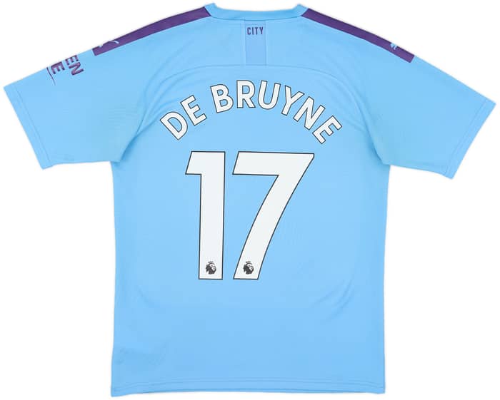 2019-20 Manchester City Home Shirt De Bruyne #17 - 8/10 - (M)