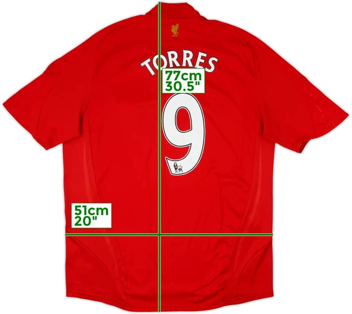 2008-10 Liverpool Home Shirt Torres #9 - 6/10 - (XL)