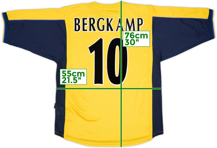 1999-01 Arsenal Away Shirt Bergkamp #10 - 8/10 - (L)