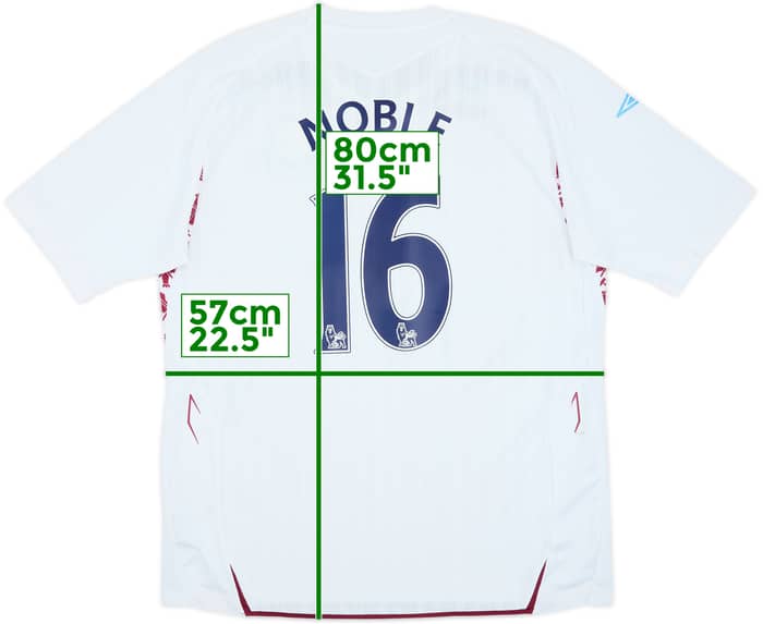 2007-08 West Ham Away Shirt Noble #16 - 6/10 - (XL)