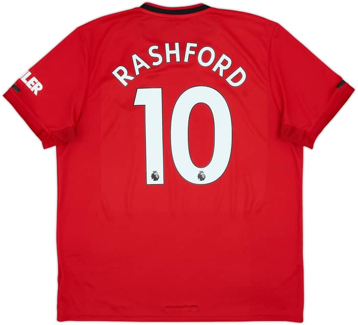2019-20 Manchester United Home Shirt Rashford #10 - 6/10 - (XL)