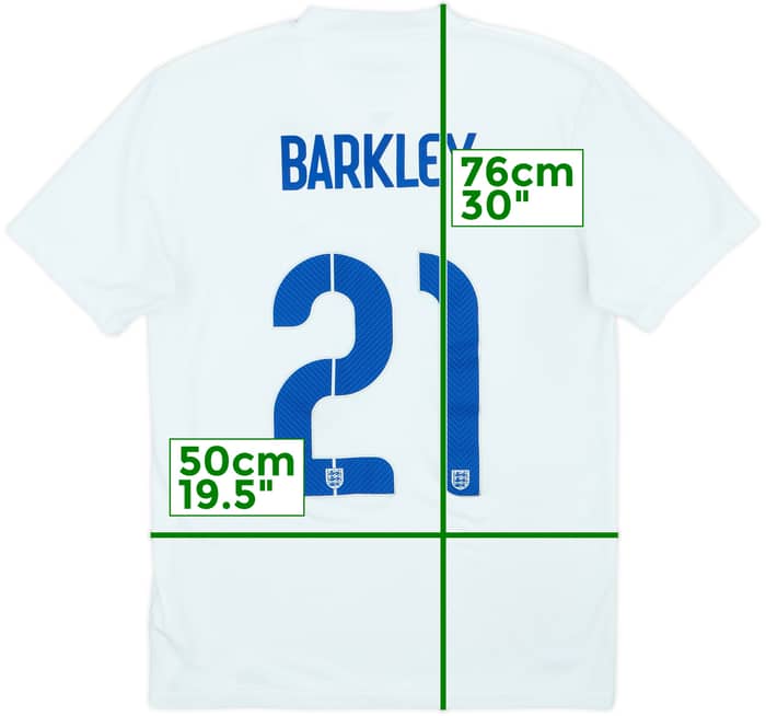 2014-15 England Home Shirt Barkley #21 - 8/10 - (S)