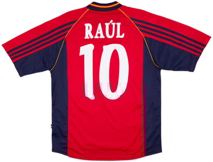 1998-99 Spain Home Shirt Raul #10 - 10/10 - (M)