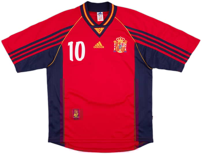 1998-99 Spain Home Shirt Raul #10 - 10/10 - (M)
