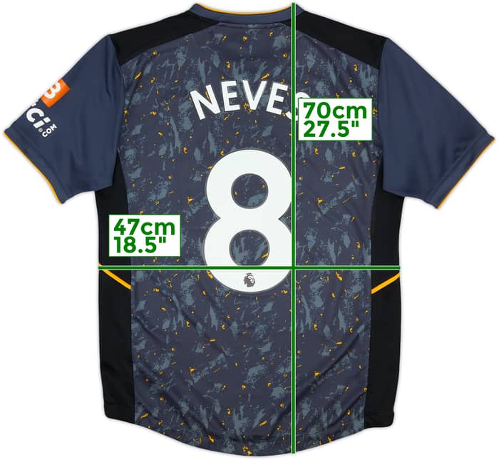 2021-22 Wolves Away Shirt Neves #8 - 9/10 - (M)