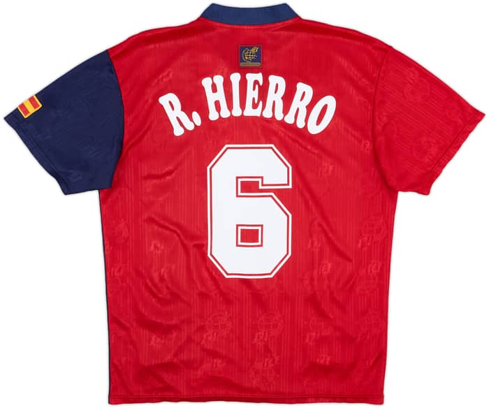 1996-98 Spain Home Shirt R.Hierro #6 - 8/10 - (L)