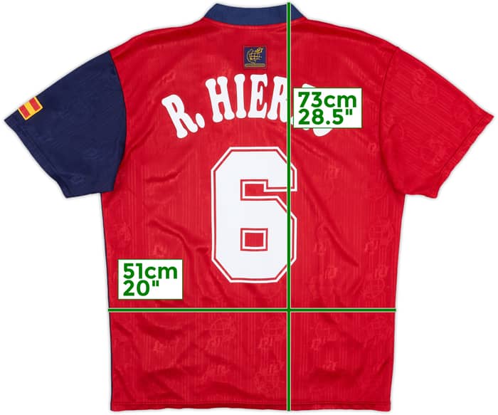 1996-98 Spain Home Shirt R.Hierro #6 - 8/10 - (L)