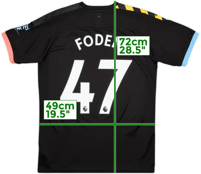 2019-20 Manchester City Away Shirt Foden #47 - 9/10 - (M)