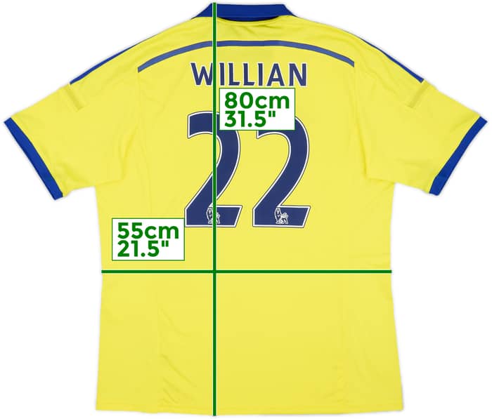 2014-15 Chelsea Away Shirt Willian #22 - 9/10 - (XL)