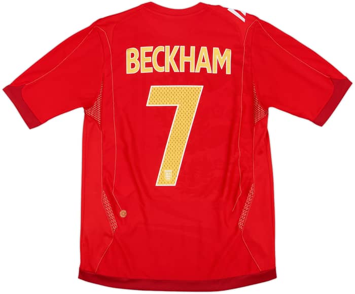 2006-08 England Away Shirt Beckham #7 - 6/10 - (S)