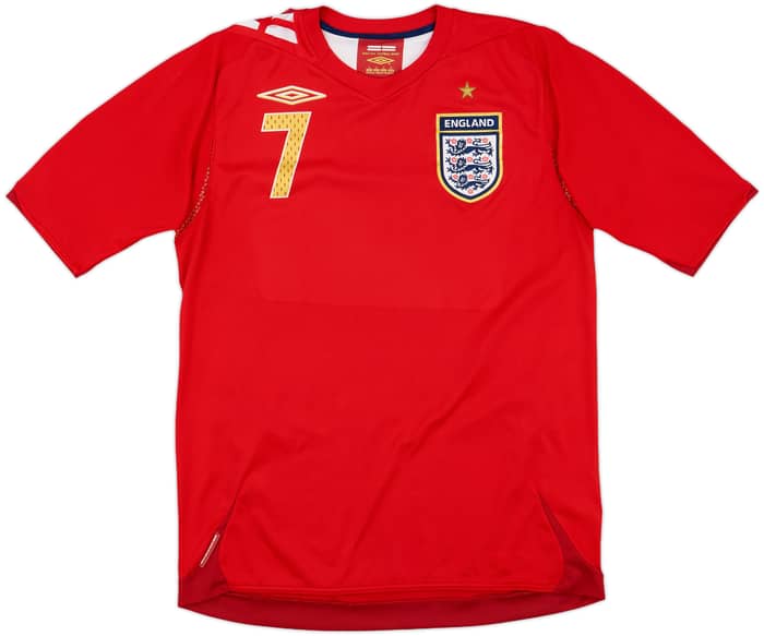 2006-08 England Away Shirt Beckham #7 - 6/10 - (S)