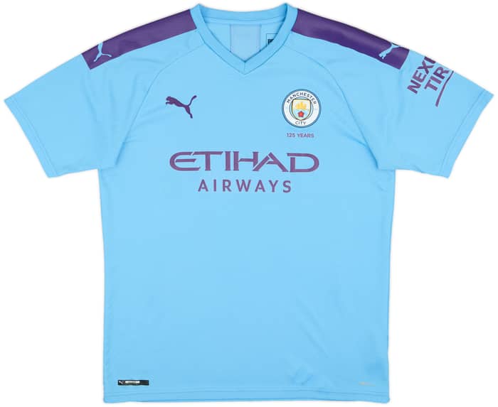 2019-20 Manchester City Home Shirt Kun Aguero #10 - 8/10 - (L)