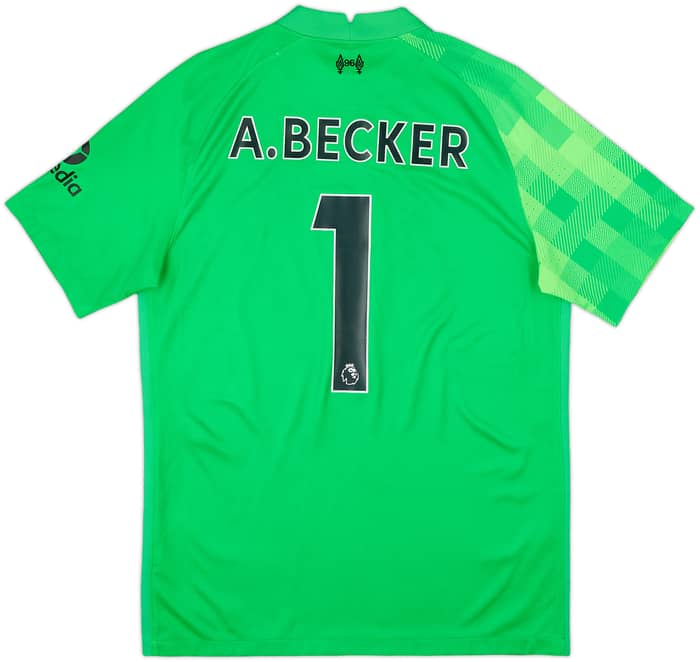 2021-22 Liverpool GK S/S Shirt A.Becker #1 - 10/10 - (M)