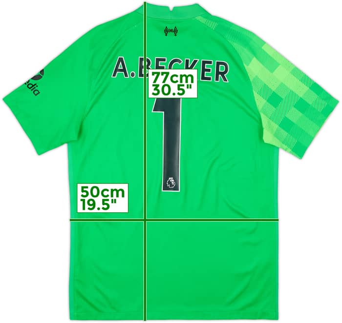 2021-22 Liverpool GK S/S Shirt A.Becker #1 - 10/10 - (M)