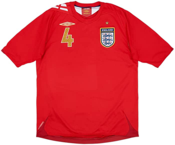 2006-08 England Away Shirt Gerrard #4 - 6/10 - (M)