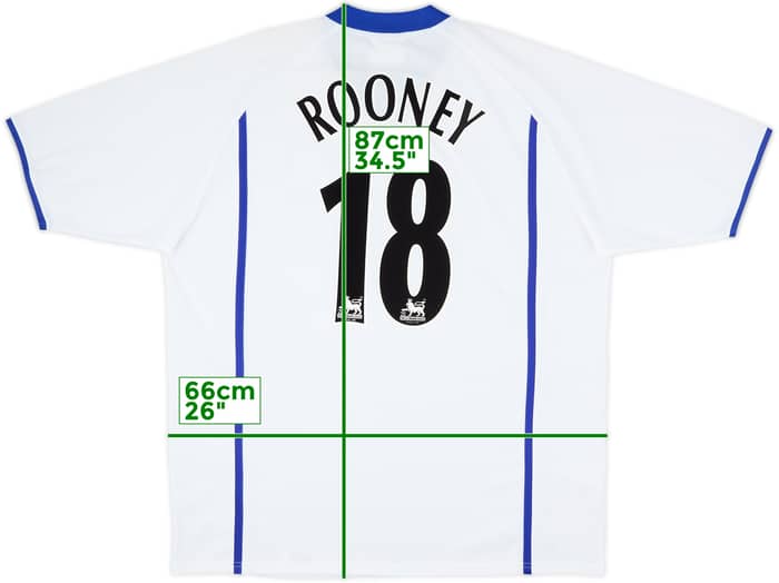 2002-03 Everton Away Shirt Rooney #18 - 8/10 - (XL)