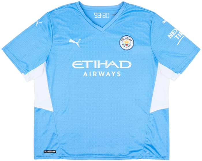 2021-22 Manchester City Home Shirt De Bruyne #17 - 9/10 - (XXL)