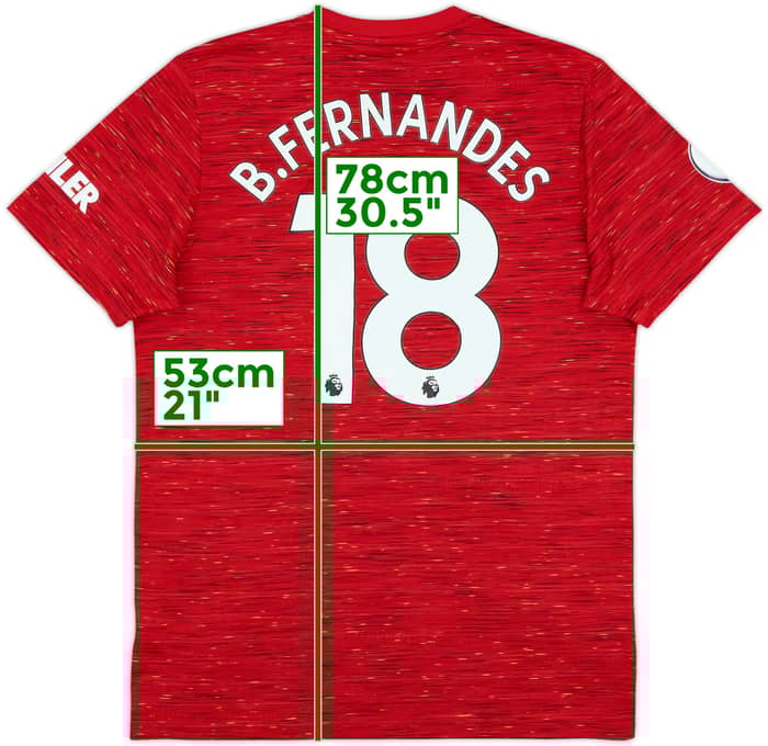 2020-21 Manchester United Home Shirt B.Fernandes #8 - 7/10 - (L)