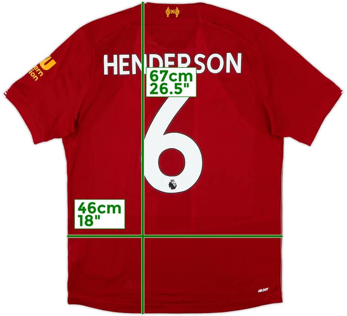 2019-20 Liverpool Home Shirt Henderson #6 - 10/10 - (M)