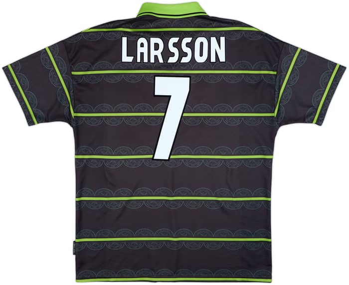 1999-00 Celtic Away Shirt Larsson #7 - 7/10 - (XL)