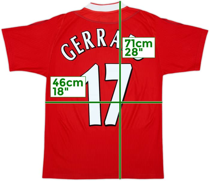 2002-04 Liverpool Home Shirt Gerrard #17 - 6/10 - (S)