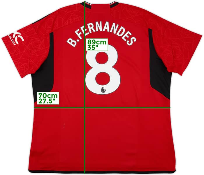 2023-24 Manchester United Home Shirt B.Fernandes #8 - 10/10 - (3XL)
