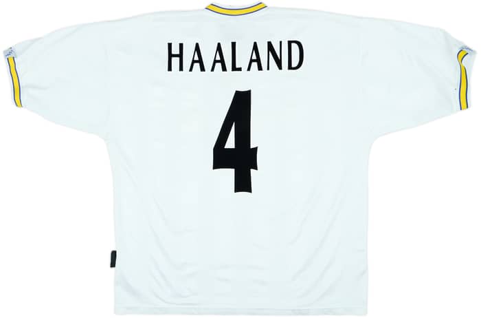 1996-98 Leeds United Home Shirt Haaland #4 - 7/10 - (XL)