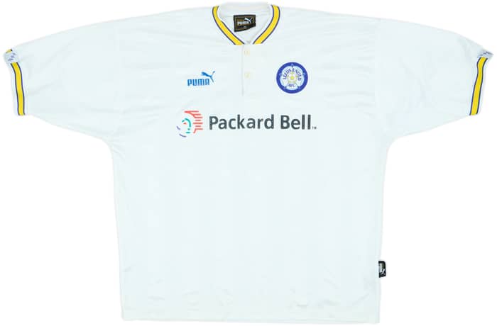 1996-98 Leeds United Home Shirt Haaland #4 - 7/10 - (XL)