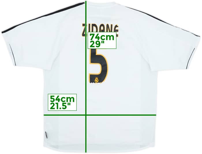 2003-04 Real Madrid Home Shirt Zidane #5 - 5/10 - (M)