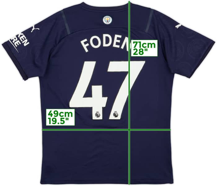 2021-22 Manchester City Third Shirt Foden #47 - 8/10 - (M)