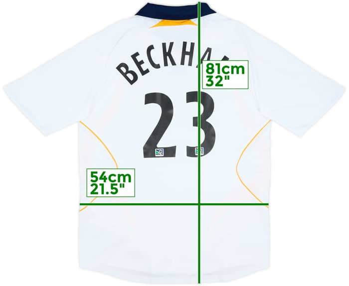 2007-08 LA Galaxy Home Shirt Beckham #23 - 8/10 - (L)