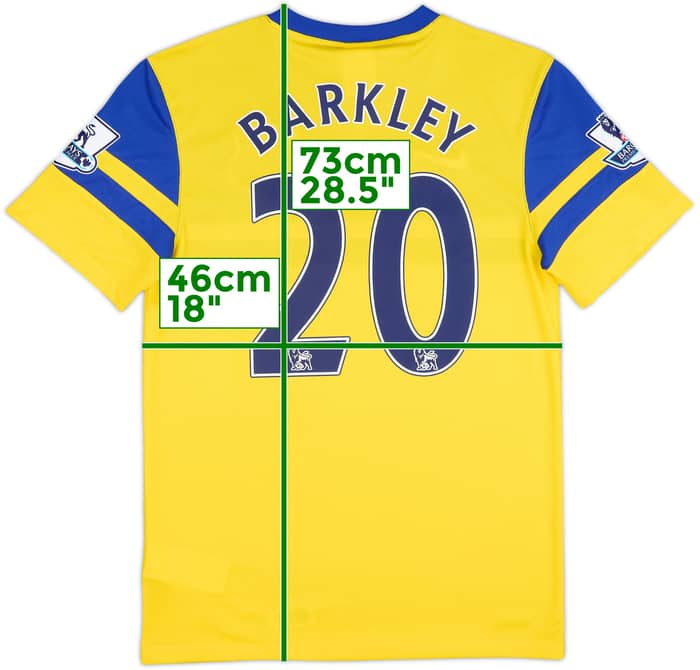 2013-14 Everton Away Shirt Barkley #20 - 8/10 - (S)