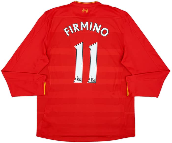 2016-17 Liverpool Home L/S Shirt Firmino #11 - 9/10 - (L)