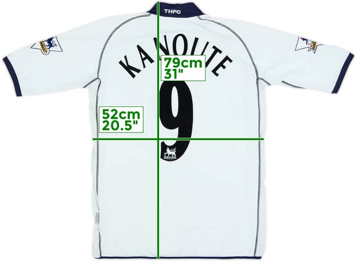2002-04 Tottenham Home Shirt Kanoute #9 - 7/10 - (L)