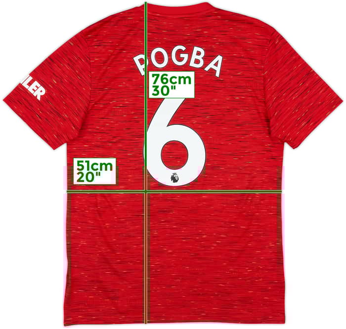 2020-21 Manchester United Home Shirt Pogba #6 - 8/10 - (M)