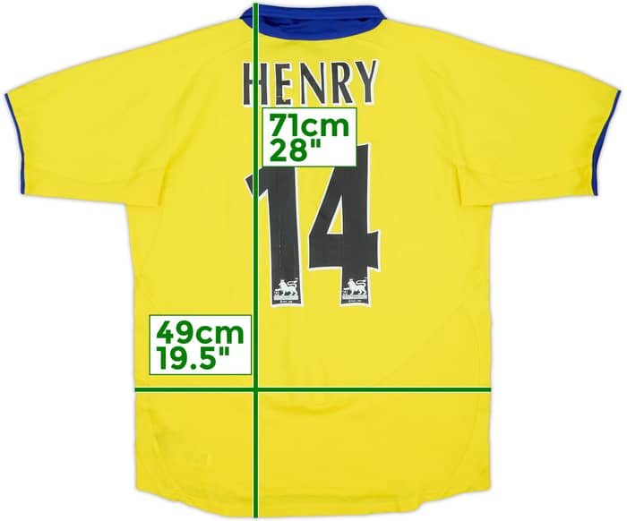 2003-05 Arsenal Away Shirt Henry #14 - 6/10 - (XL.Boys)