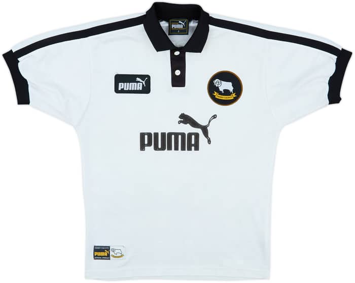 1997-98 Derby County Home Shirt Wanchope #9 - 6/10 - (S)