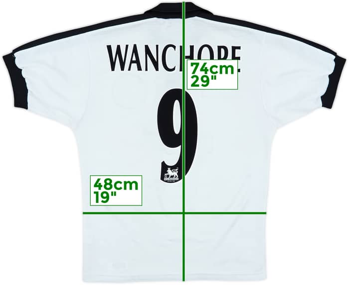 1997-98 Derby County Home Shirt Wanchope #9 - 6/10 - (S)