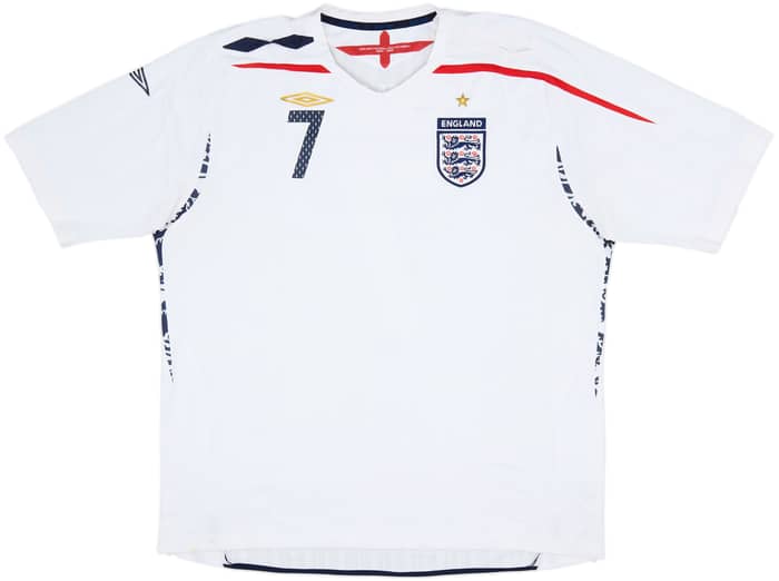 2007-09 England Home Shirt Beckham #7 - 4/10 - (3XL)