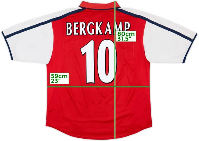 2000-02 Arsenal Home Shirt Bergkamp #10 - 6/10 - (XL)