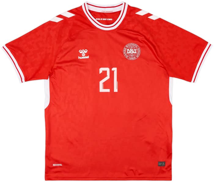 2024-25 Denmark Home Shirt Hjulmand #21 - 8/10 - (XL)