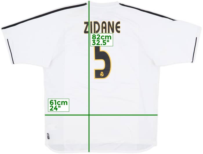 2003-04 Real Madrid Home Shirt Zidane #5 - 6/10 - (XL)