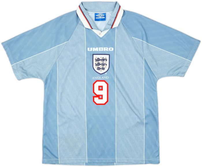 1996-97 England Away Shirt Shearer #9 - 9/10 - (L)