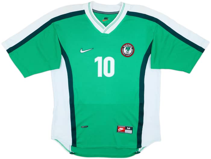1998-00 Nigeria Home Shirt Okocha #10 - 8/10 - (M)