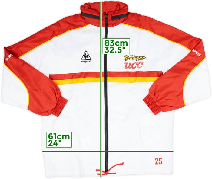1999 Nagoya Grampus Eight Le Coq Sportif Player Issue Hooded Track Jacket #25 - 8/10 - (L)
