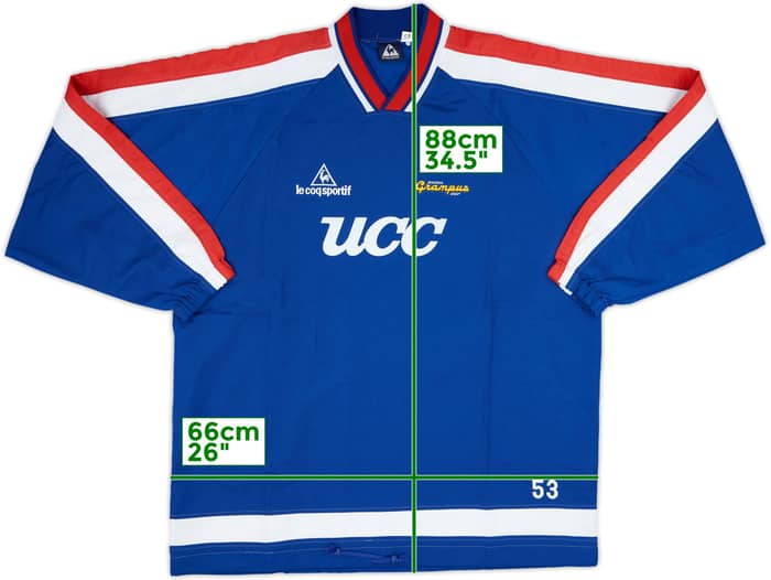 1998 Nagoya Grampus Eight Le Coq Sportif Player Issue Shell Top #53 - 9/10 - (XL)