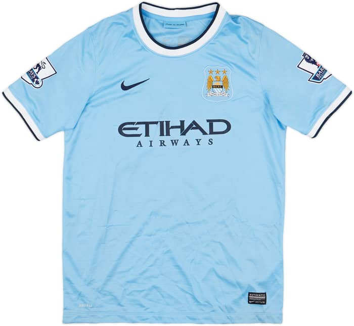 2013-14 Manchester City Home Shirt Toure #42 - 6/10 - (XL.Boys)