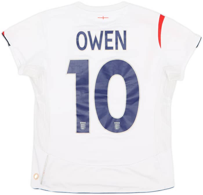 2005-07 England Home Shirt Owen #10 - 6/10 - (Women's M)