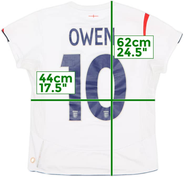 2005-07 England Home Shirt Owen #10 - 6/10 - (Women's M)